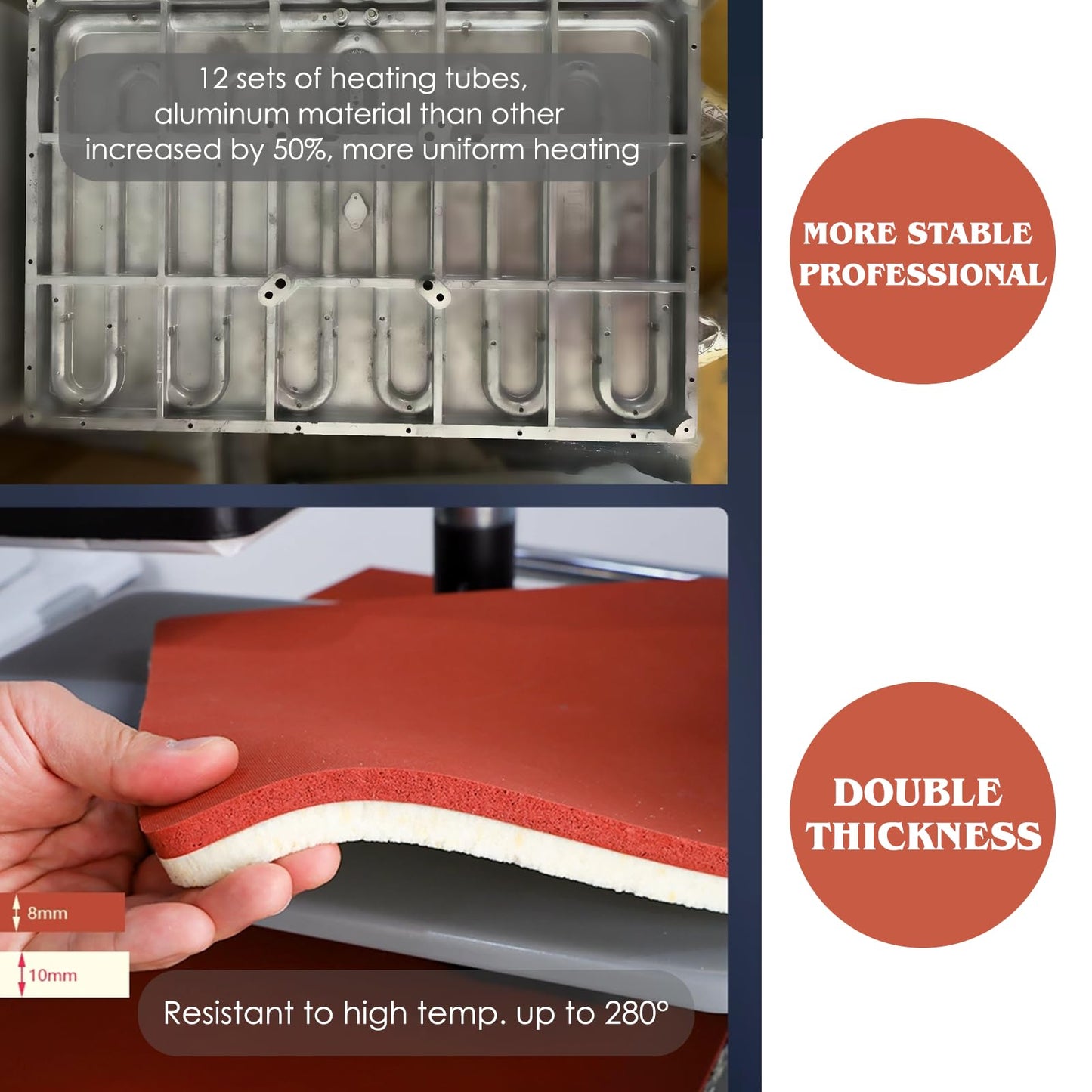 32x40 Inch Heat Press, 220V 8000W High Pressure Clamshell Heat Press Machine for Business, Large Professional Digital Control Heat Transfer Machine for Sublimation, Sliding Base Design.