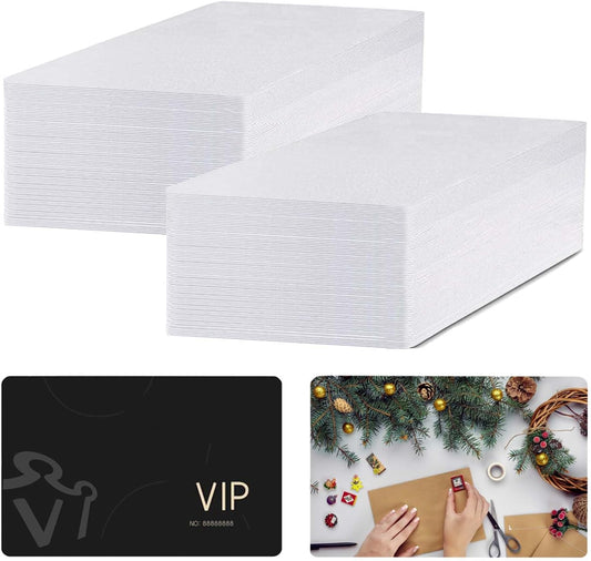 50 Pcs Sublimation Business Cards Blanks,Can Transfer Any Picture and Text in the Computer on them.86 x 54 mm(0.24mm Thickness)