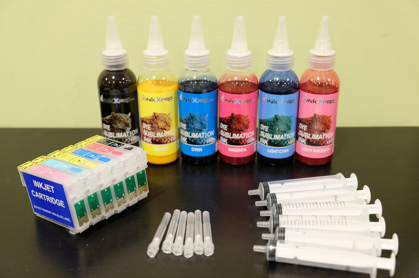 INKXPRO Empty Remanufactured Refill Cartridge Kit Works with Artisan 1430 Stylus Photo 1400 Printers (Refillable cartridges with 600ml Sublimation Ink).
