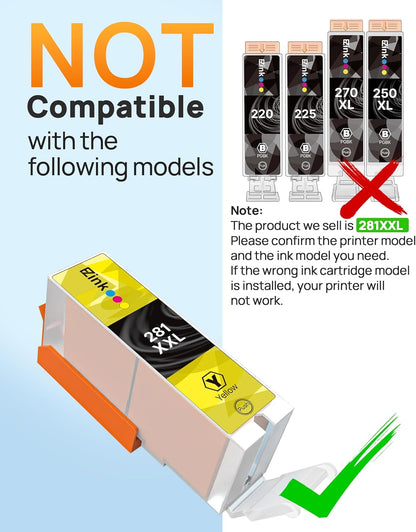 E-Z Ink Compatible Ink Cartridge Replacement for Canon CLI-281XXL 281 XXL Compatible with PIXMA TR7520 TR8520 TS6120 TS6220 TS8120 TS8220 TS9120 TS9520 TS9521C Printer (3 Pack).