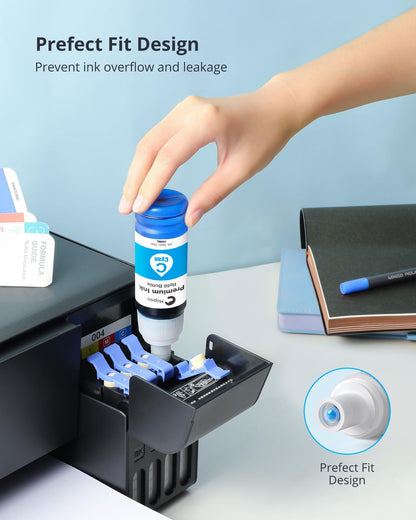 Hiipoo 522 Refill Ink Bottle Replacement for Epson T522 522 (Not for Sublimation) for ET-2750 ET2720 ET-2803 ET-2800 ET-3750 ET-4750 ET-3760 ET-4760 ET-2850 ET-4800 ET-3700 ET-15000 Printer.