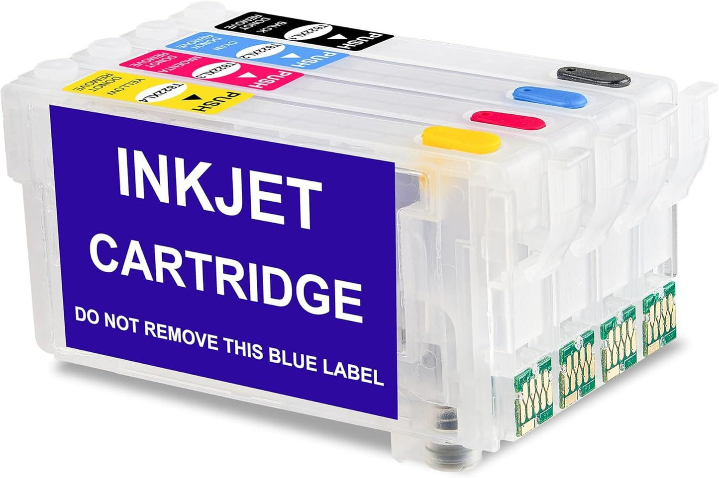 KHY T822XL Sublimation Ink Cartridges with Chip WF-3820 Empty Refillable Ink Cartridges 822XL with for Workforce Pro WF-3820 WF-4820 Wf-4830 Wf-4833 Wf-4834 Empty Refillable Ink Cartridge.