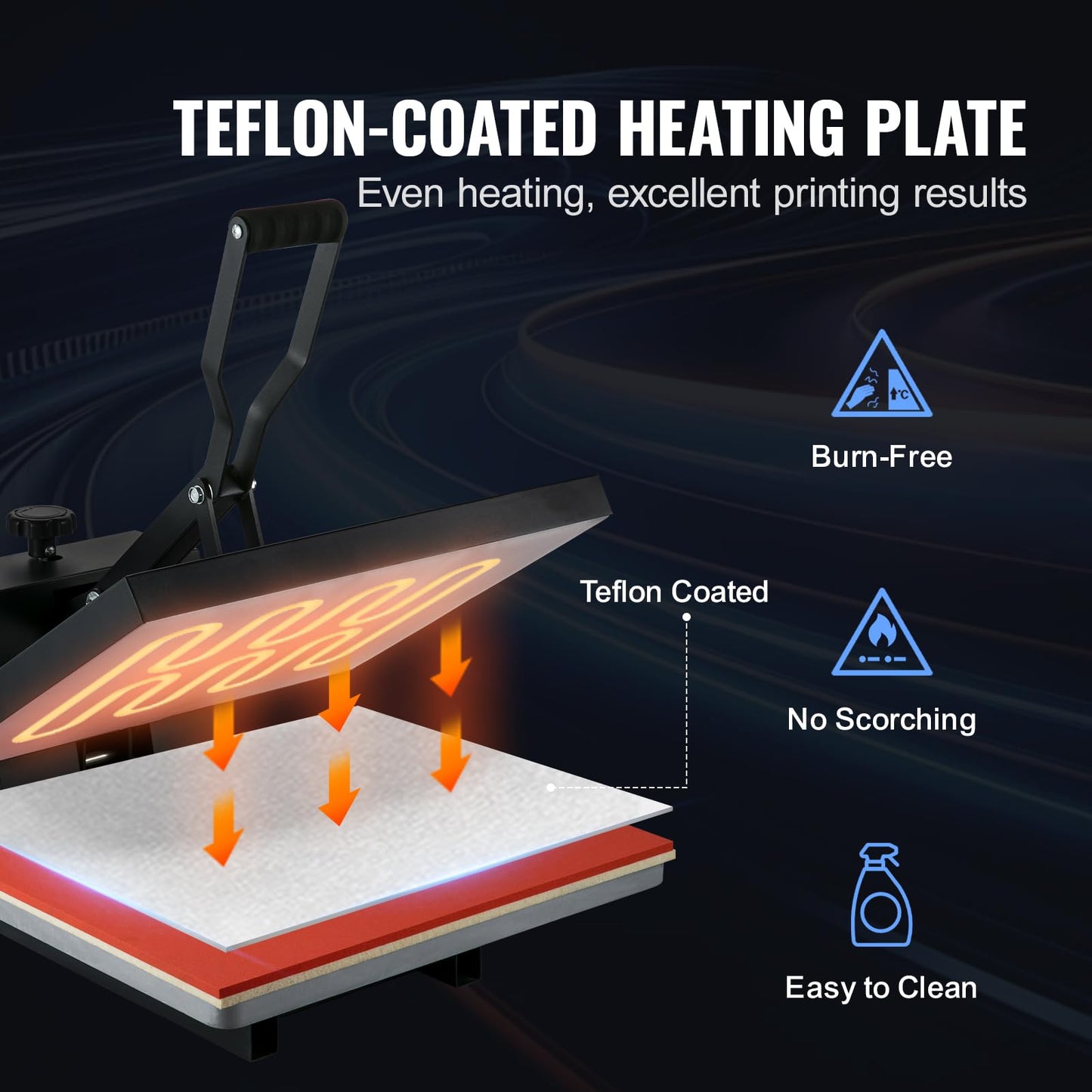 VEVOR Heat Press 16x24, 1700W Power Heat Press Machine, Fast Heating, High Pressure Heat Press Machine for T-Shirt, Digital Industrial Sublimation Printer for Heat Transfer Vinyl, Easy to Use, Black.