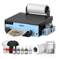 EXPLUX A4 DTF Printer with XP600 Anti-Clogging Printhead, 200% High-Speed Printing, Built-in White Stirring System for DIY T-Shirts & All Textiles, 2-Year Ink Included (A4, Printer+Oven).