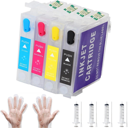 Remanufactured 212XL Refillable Empty Sublimation Ink Cartridges with a Single-use Chip 212XL Workforce Pro XP-4100 XP-4105 WF-2830 WF-2850 Printers Used for Regular Or Sublimation Printing.