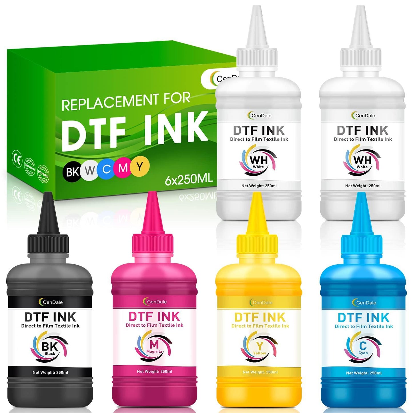 CenDale Premium DTF Printhead Cleaning Solution - Universal Printhead Cleaner Kit for Any DTF & DTG Printers, Print Head Cleaning Kit for Epson ET8550 L1800 XP15000 R1390 XP600 Ink Printer (100ML).