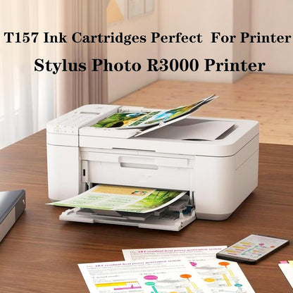 Remanufactured T157 Ink Cartridges Replacements with for Stylus Photo R3000 Printer (9 Pack: 80ML T157120 T157220 T157320 T157420 T157520 T157620 T157720 T157820 T157920) 157 Ink Cartridge