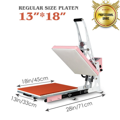 32x40 Inch Heat Press, 220V 8000W High Pressure Clamshell Heat Press Machine for Business, Large Professional Digital Control Heat Transfer Machine for Sublimation, Sliding Base Design
