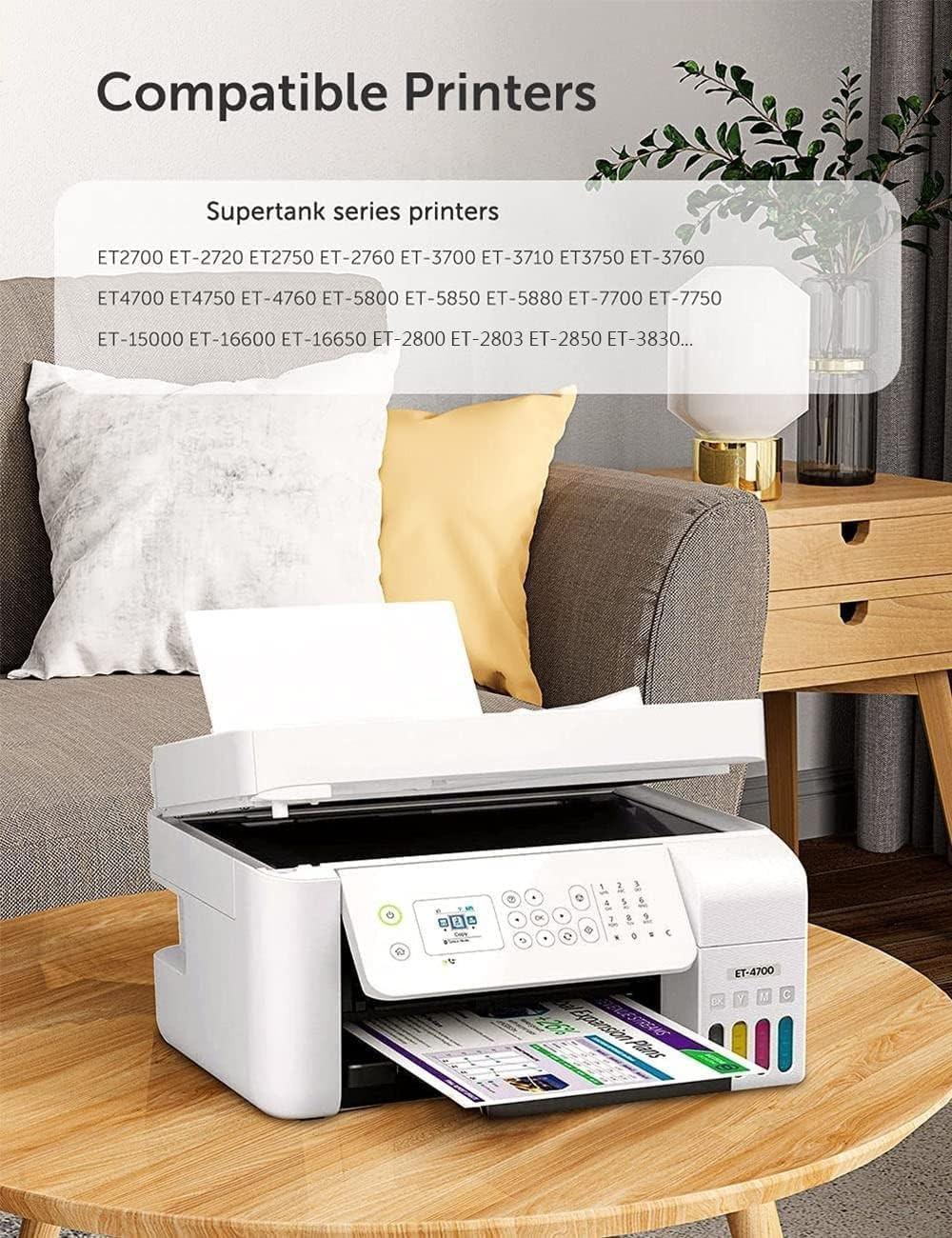 Hiipoo Sublimation Ink Refilled Bottles Work with ET-2720 ET-2760 ET-2800 ET-15000 ET-2803 ET-2850 ET-3760 ET-4800 ET-4760 Inkjet Printer Heat Press Transfer on Mugs T-Shirts Pillows Phone Case.