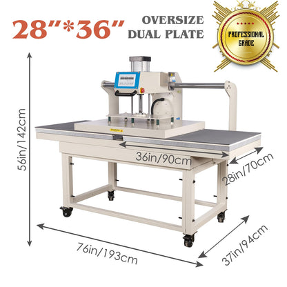 32x40 Inch Heat Press, 220V 8000W High Pressure Clamshell Heat Press Machine for Business, Large Professional Digital Control Heat Transfer Machine for Sublimation, Sliding Base Design