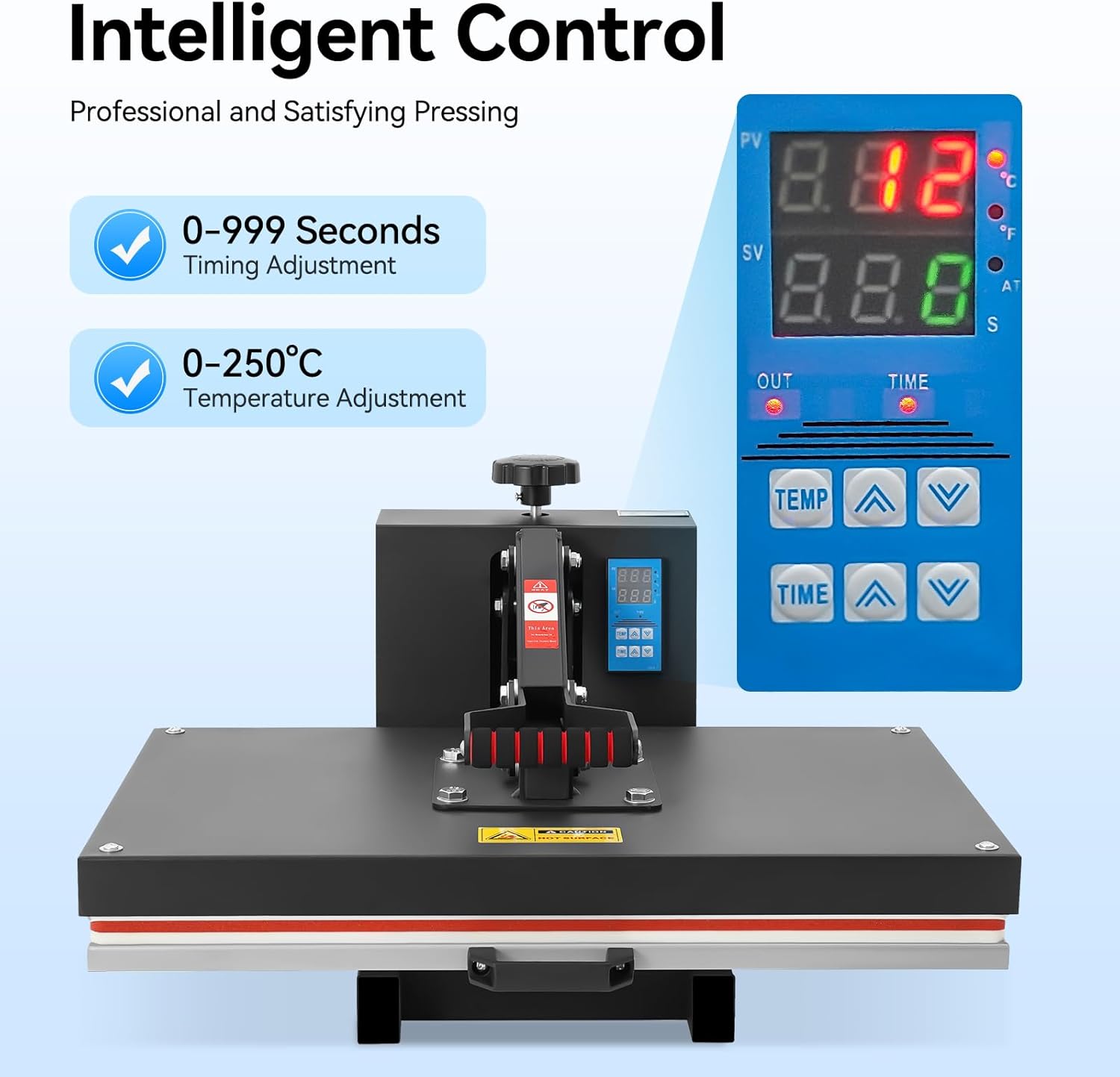 16x24Inch Large Size Format Heat Transfer Press, 1800W High-Pressure Flip-Top Digital Industrial Heat Transfer Sublimation Printer, T-Shirt Heat Transfer Press Machine.