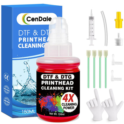 CenDale Upgraded Auto-Fill DTF Ink - 700ML DTF Transfer Ink for Epson ET-8550 ET-8500 Printers, Heat Transfer Printing Set 100ml x 4 CMYK, 150 x 2 White (Anti-UV/ICC-Free).