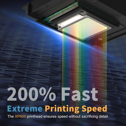 EXPLUX A4 DTF Printer with XP600 Anti-Clogging Printhead, 200% High-Speed Printing, Built-in White Stirring System for DIY T-Shirts & All Textiles, 2-Year Ink Included (A4, Printer+Oven)