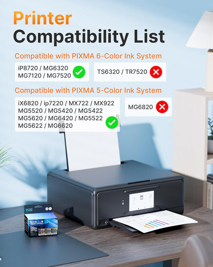 E-Z Ink Compatible Ink Cartridge Replacement for Canon PGI-250XL PGI 250 XL CLI-251XL CLI 251 XL to use with PIXMA MX922 MG5520 (2 Large Black, 2 Cyan, 2 Magenta, 2 Yellow, 2 Small Black) 10 Pack.