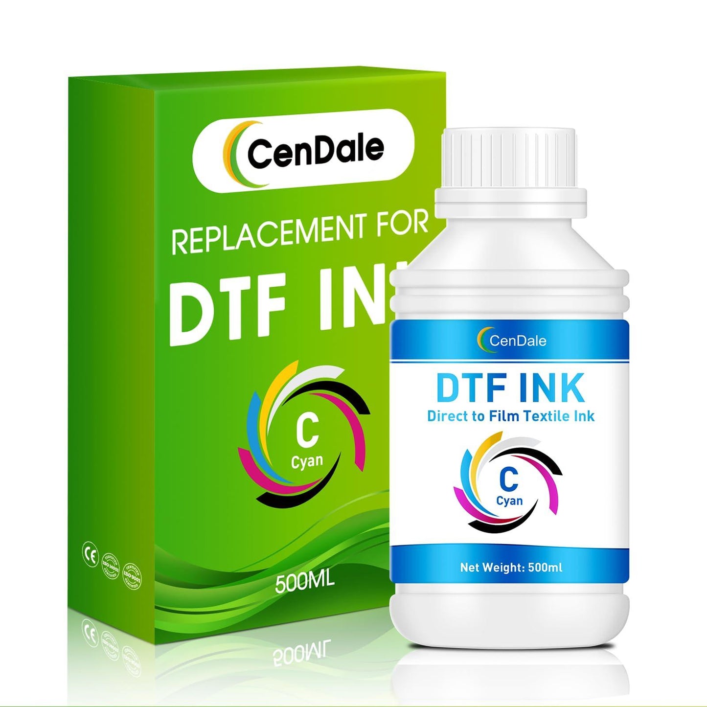 CenDale Premium DTF Printhead Cleaning Solution - Universal Printhead Cleaner Kit for Any DTF & DTG Printers, Print Head Cleaning Kit for Epson ET8550 L1800 XP15000 R1390 XP600 Ink Printer (100ML).