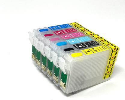 INKXPRO Remanufactured Empty Cartridge Replacement for 79 T079 (T079120, T079220, T079320, T079420, T079520, T079620) to use with Artisan 1430 and Stylus Photo 1400 Printer.