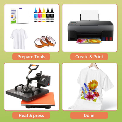 Sublimation Paper 30 Sheets Heat Transfer Paper 8.5x11 inch Compatible with Inkjet Sublimation Printer 125g.