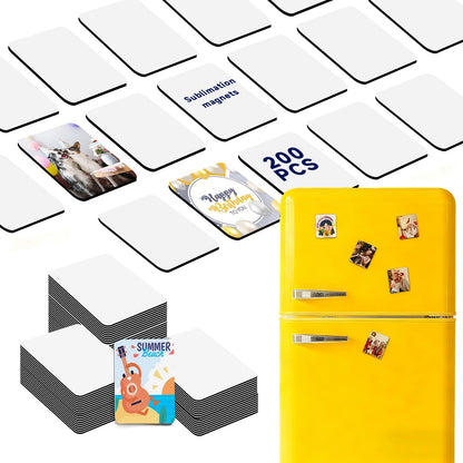 40Pcs Sublimation Picture Magnet Blanks Personalized Square Magnets for Refrigerator Custom Magnets Sublimation Blanks Products DIY Craft Gifts for Kitchen Office Decorative.