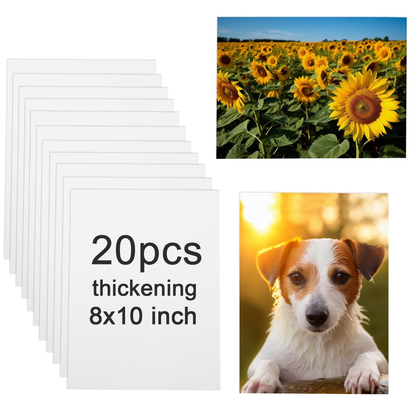 20 Pcs Sublimation Metal Photo Blanks 8"X10" X0.45mm Aluminum Photo Sign Blank Photo Metal Wall Sublimation Poster Frame Blanks.
