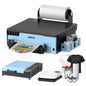 EXPLUX A4 DTF Printer with XP600 Anti-Clogging Printhead, 200% High-Speed Printing, Built-in White Stirring System for DIY T-Shirts & All Textiles, 2-Year Ink Included (A4, Printer+Oven).