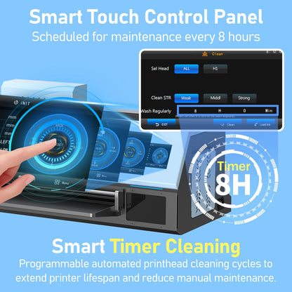 DSV A3 XP600 DTF Printer with Shaker & Air Purifier, 2X Faster Than L1800, 4.5" LED Touch Screen, White Ink Circulation & Auto-Cleaning, 24/7 Auto-Maintenance, 2-Year Free Ink for T-Shirt Printing
