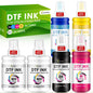 CenDale Upgraded Auto-Fill DTF Ink - 700ML DTF Transfer Ink for Epson ET-8550 ET-8500 Printers, Heat Transfer Printing Set 100ml x 4 CMYK, 150 x 2 White (Anti-UV/ICC-Free).