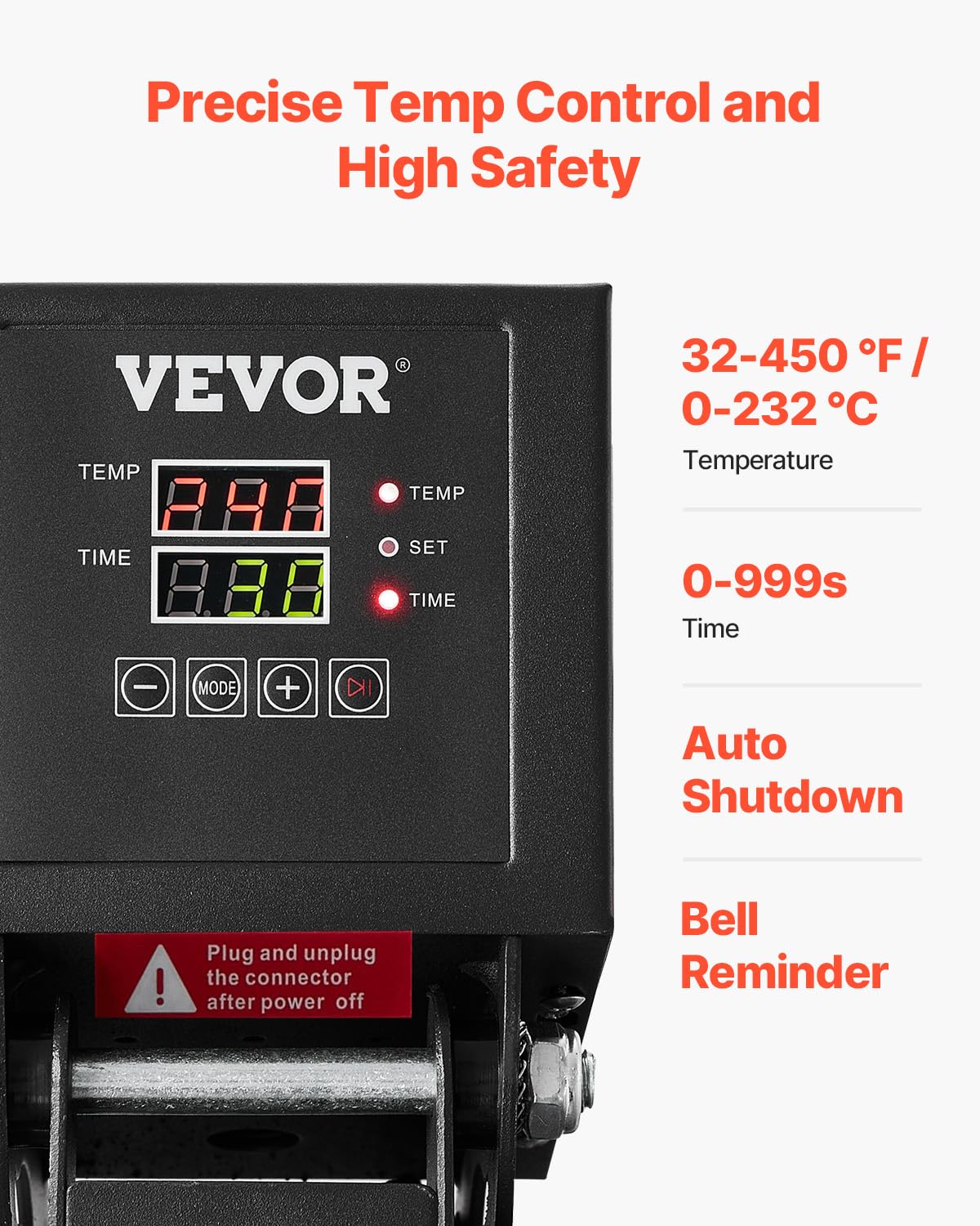 VEVOR 2 in 1 Heat Press Machine for T Shirts and Hats, 15x15 Inch Professional Swing Away Digital Tshirt Press Machine for Sublimation, Vinyl, Heat Transfer Projects.