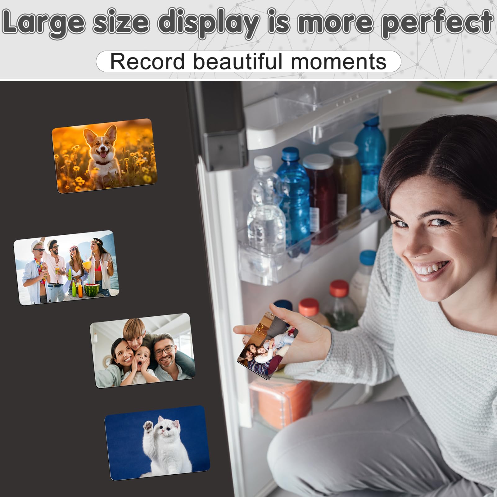 30 Pcs Large Sublimation Magnet Blanks 4 x 6 inch MDF Personalized Fridge Refrigerator Magnets Blanks,Include 15 Sublimation Fridge Magnets Blanks Decorative Fridge Magnets Blank Set for Kitchen.