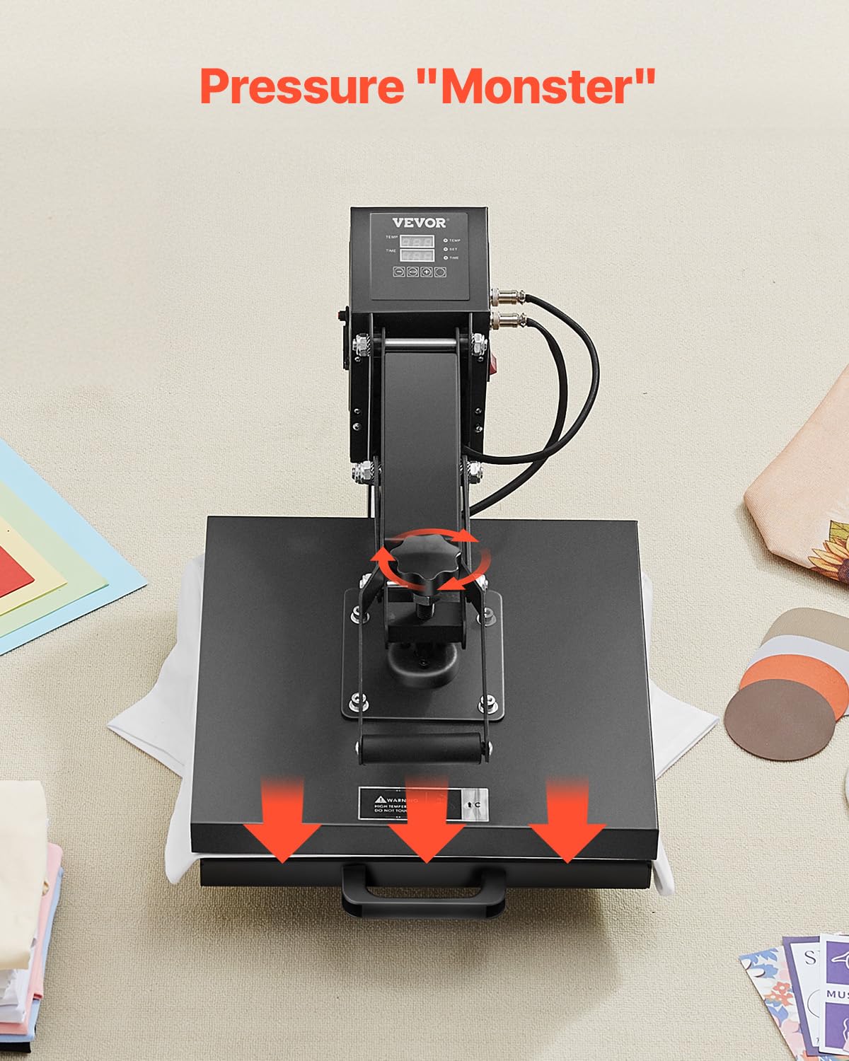 VEVOR Heat Press 16x24, 1700W Power Heat Press Machine, Fast Heating, High Pressure Heat Press Machine for T-Shirt, Digital Industrial Sublimation Printer for Heat Transfer Vinyl, Easy to Use, Black.