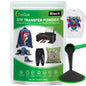 CenDale DTF Powder Kit, Includes Fine Medium, White Black Digital DTF Transfer Powder for Sublimation, Compatible with DTF and DTG Printers, DTF PreTreat Powder for All Fabric Jeans Cotton T-Shirt.