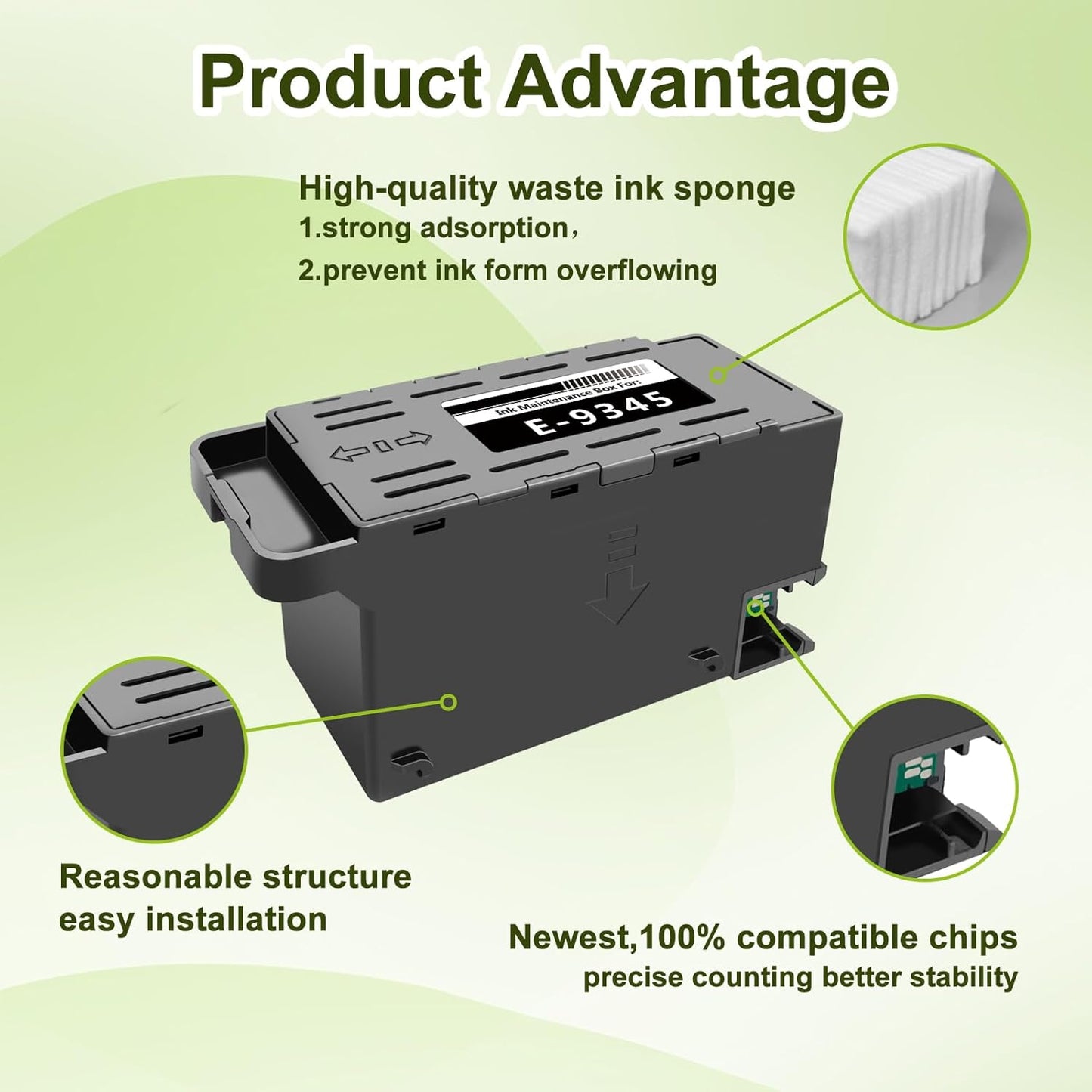 E-9345 PXMB9/C12C934591 Ink Maintenance Box for WF-7840 ET-16650 ET-16600 ET-8550 ET-5850 ET-5880 ET-8500 WF-7820 WF-7310 ET-5800 EC-C7000 ST-C8000 ST-8090 Printer