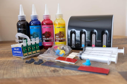 INKXPRO Ink Refill kit (T126/127 cartridges) for Workforce 545 645 845 630 WF-3520 WF-3540 WF-7520 WF-7510 WF-7010 (CISS with 400ml Sublimation Ink).