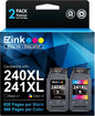 PG-240XL/CL-241XL Ink Cartridge Replacement for Canon 240XL 241XL Combo Pack 240XL 241XL Works with PIXMA TS5120 MG2120 MG3620 MG3520 MG3522 MX452 MX472 MX512 MX532 Printer (1 Black, 1 Tri-Color).