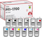 PFI-1700 Pigment Ink Tank 700ml with New Chip Replacement for Canon PFI-1700 Ink for imagePROGRAF PRO 2000 4000 4000S 6000 6000S Large-Format Printer, 12-Pack (MBK/PBK/C/M/Y/R/GY/B/PGY/PC/PM/CO).