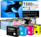T580 Ink Cartridge with New Chip Remanufactured for T5801 T5802 T5803 T5804 T5805 T5806 T5807 T5808 T5809 Ink for Stylus Pro 3800 3880 3800C Inkjet Printers, 9-Pack T580 UltraChrome Ink Cartridge