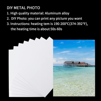 20 Pcs Sublimation Metal Photo Blanks 8"X10" X0.45mm Aluminum Photo Sign Blank Photo Metal Wall Sublimation Poster Frame Blanks.