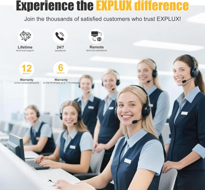 EXPLUX A1 DTF Printer,with XP600 Dual Printheads, Twice The Print Speed, Maximum 24-inch(A1Size) Print Width with 7-inch LED Touchscreen + Auto Timed Cleaning, Gift Ink 2 Year.