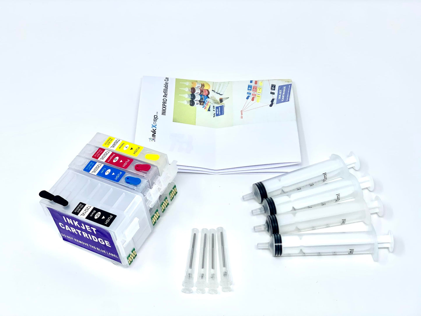 INKXPRO Ink Refill kit (T252 cartridges) for Workforce WF-3620 WF-3640 WF-7620 WF-7610 WF-7110 (Empty refillable Cartridges).