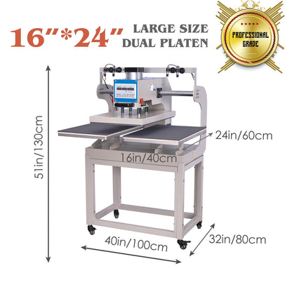 32x40 Inch Heat Press, 220V 8000W High Pressure Clamshell Heat Press Machine for Business, Large Professional Digital Control Heat Transfer Machine for Sublimation, Sliding Base Design