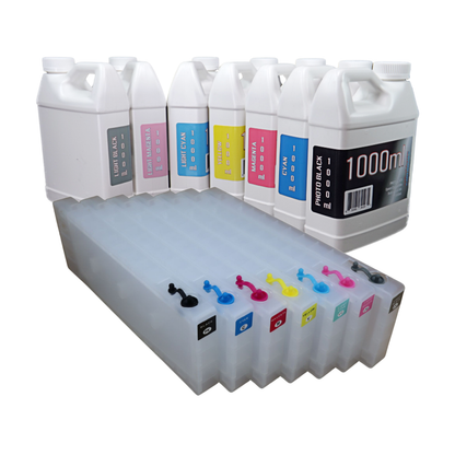 7 1000ml bottles compatible Pigment Ink 7 Refillable Ink Cartridges for Epson Stylus Pro 7600 9600 Printers
