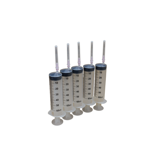 Syringes 5 10ml each syringe with long tips for filling Refillable Ink Cartridges