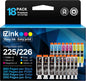 E-Z Ink Compatible Ink Cartridge Replacement for Canon PGI-225 CLI-226 to use with MG6220 MG6120 MG8220 MG8120 MG8120B (3 Gray, 3 Large Black, 3 Small Black, 3 Cyan, 3 Magenta, 3 Yellow) 18 Pack.