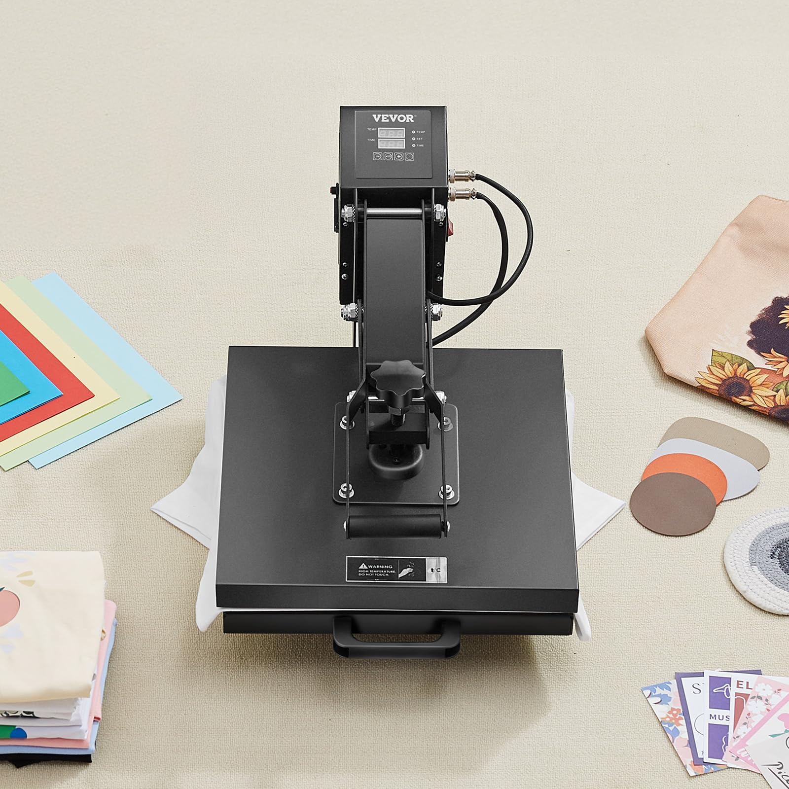 VEVOR Heat Press 16x24, 1700W Power Heat Press Machine, Fast Heating, High Pressure Heat Press Machine for T-Shirt, Digital Industrial Sublimation Printer for Heat Transfer Vinyl, Easy to Use, Black.