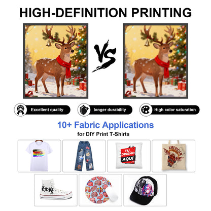 A3 L1800 DTF Printer Bundle with Cutter, A3 High-Speed Pink Apparel Transfer Printing Machine with White Ink Circulation Includes Oven,Consumable Software (Remote Installation).