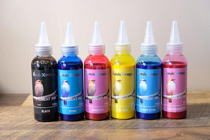 INKXPRO Brand 6X100ml True Color Heat Transfer Pigment Ink Refills for Artisan XP All-in-one Printer.