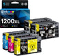 E-Z Ink Compatible Ink Cartridge Replacement for Canon PGI-1200 XL PGI-1200XL PGI1200XL to use with MAXIFY MB2020 MB2320 MB2120 MB2720 MB2350 MB2050 (2 Black, 1 Cyan, 1 Magenta, 1 Yellow, 5 Pack).