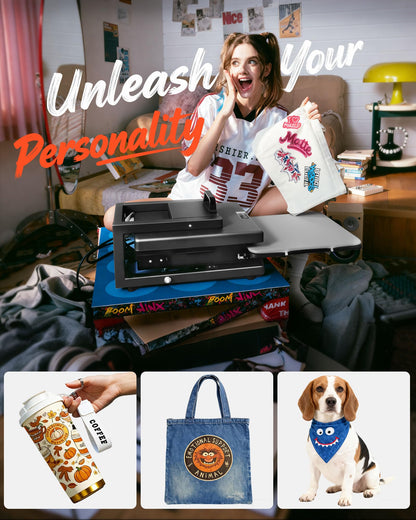 VEVOR 2 in 1 Heat Press Machine for T Shirts and Hats, 15x15 Inch Professional Swing Away Digital Tshirt Press Machine for Sublimation, Vinyl, Heat Transfer Projects.