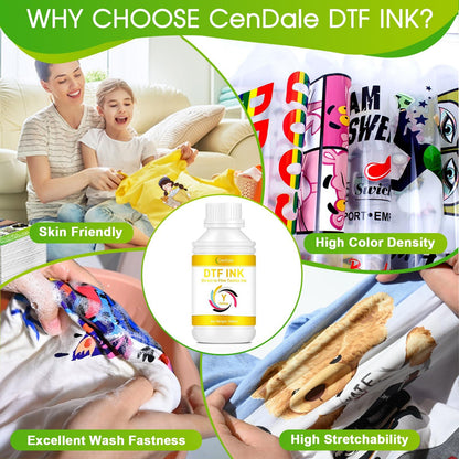 CenDale Premium DTF Printhead Cleaning Solution - Universal Printhead Cleaner Kit for Any DTF & DTG Printers, Print Head Cleaning Kit for Epson ET8550 L1800 XP15000 R1390 XP600 Ink Printer (100ML)