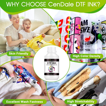 CenDale Premium DTF Printhead Cleaning Solution - Universal Printhead Cleaner Kit for Any DTF & DTG Printers, Print Head Cleaning Kit for Epson ET8550 L1800 XP15000 R1390 XP600 Ink Printer (100ML)