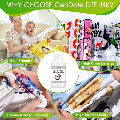 CenDale Premium DTF Printhead Cleaning Solution - Universal Printhead Cleaner Kit for Any DTF & DTG Printers, Print Head Cleaning Kit for Epson ET8550 L1800 XP15000 R1390 XP600 Ink Printer (100ML)